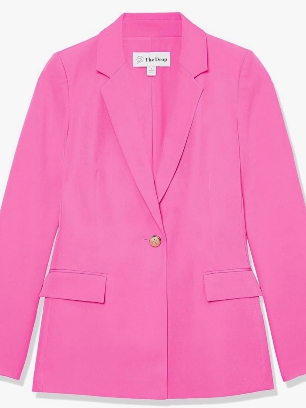 NWT Women's Bright Pink Single-Button Blazer. Perfect for Fall! - Picture 4 of 7